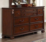 Eileena Cherry Wood 7-Drawer Dresser