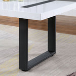 Eimear White/Black Metal Coffee Table