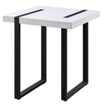 Eimear White/Black Metal End Table