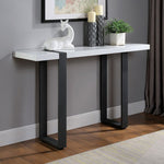 Eimear White/Black Metal Sofa Table