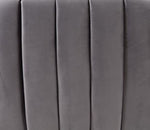 Elchanon Gray Velvet Plush Tufted Chair