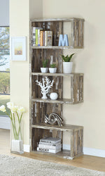 Elettra Salvaged Cabin Wood 5-Tier Bookcase