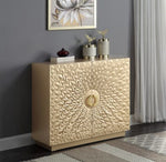 Ellette Modern Gold Wood Console Table