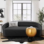 Ellison Contemporary Black Velvet Sofa