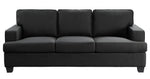 Elmont Black Textured Fabric Sofa