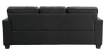 Elmont Black Textured Fabric Sofa