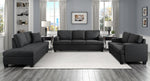 Elmont Black Textured Fabric Sofa