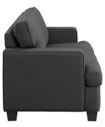 Elmont Charcoal Textured Fabric Loveseat