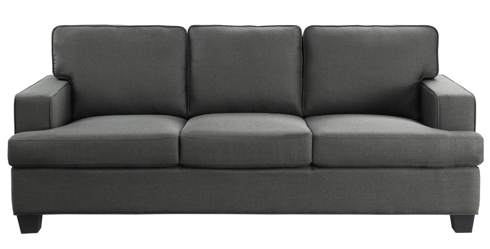 Elmont Charcoal Textured Fabric Sofa Aetna Stores