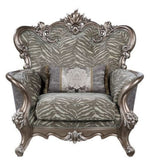 Elozzol Fabric/Antique Bronze Finish Chair