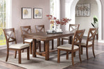 Elsie Brown Wood Rectangular Dining Table