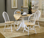 Ensor 4 Natural/White Wood Side Chairs