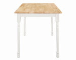 Ensor Natural/White Wood Rectangular Dining Table