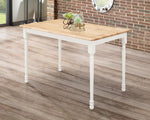 Ensor Natural/White Wood Rectangular Dining Table