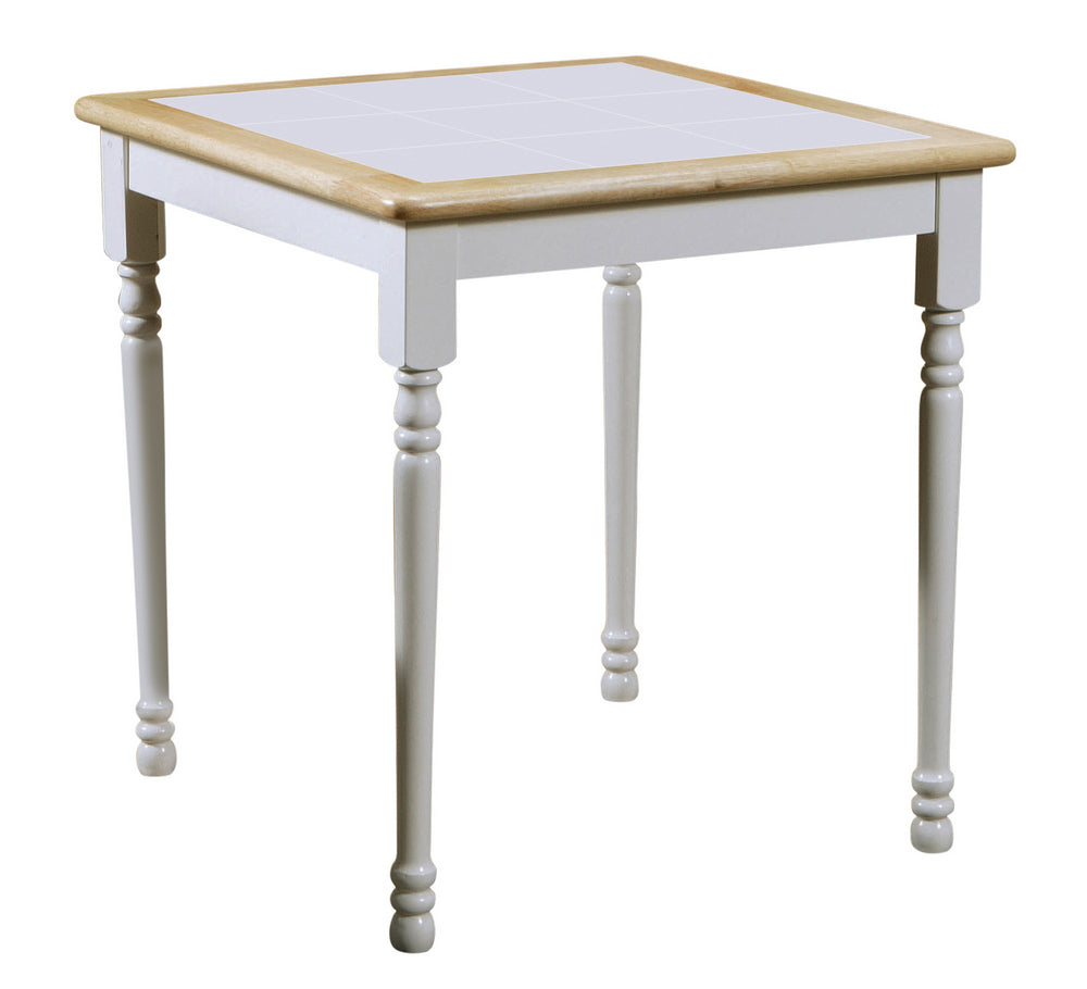 Ensor Natural/White Wood Square Dining Table