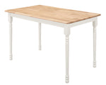 Ensor Natural/White Wood Rectangular Dining Table