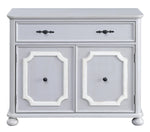 Enyin Gray Wood Accent Cabinet with Drawer & Double Doors