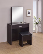 Erica Modern Cappuccino Wood Vanity Set