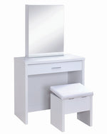 Erica Modern White Wood Vanity Set