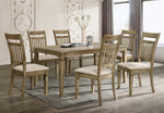 Ermory White Gold Wood Dining Table