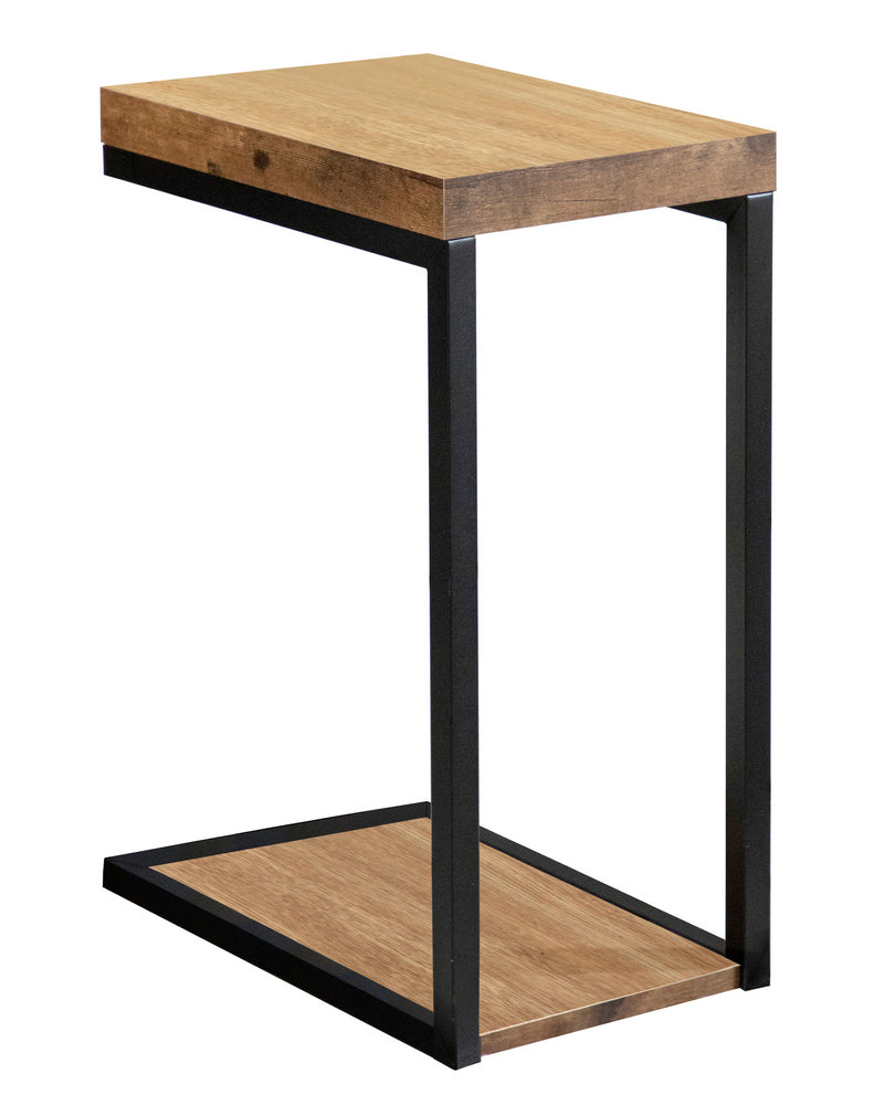 Everleigh Antique Nutmeg Wood/Black Metal Snack Table