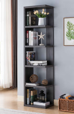 Fabiola Distressed Grey Wood Corner Display Cabinet