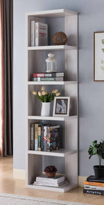 Fabiola White Oak Wood Corner Display Cabinet