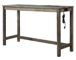 Fadumo Dark Walnut Wood Counter Height Table