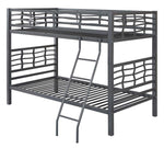 Fairfax Light Gunmetal Finish Steel Twin/Twin Bunk Bed