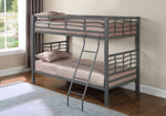 Fairfax Light Gunmetal Finish Steel Twin/Twin Bunk Bed