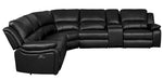 Falun 6-Pc Dark Brown Power Recliner Sectional