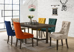 Farren 2 Blue Velvet/Espresso Wood Side Chairs