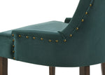 Farren 2 Green Velvet/Espresso Wood Side Chairs