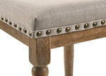 Farsiris 2 Beige Fabric/Weathered Oak Counter Height Stools