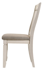 Fedele 2 Tan Fabric/Cream Wood Side Chairs
