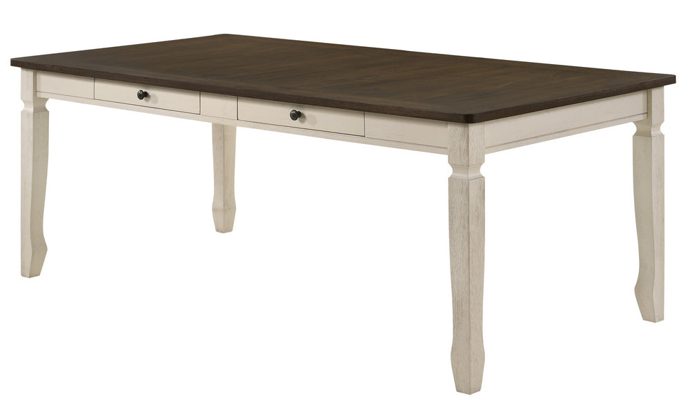 Fedele Weathered Oak/Cream Wood Dining Table