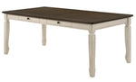 Fedele Weathered Oak/Cream Wood Dining Table