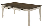 Fedele Weathered Oak/Cream Wood Dining Table