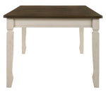 Fedele Weathered Oak/Cream Wood Dining Table