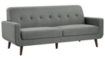 Fitch Gray Textured Fabric 2-Seat Sofa