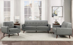 Fitch Gray Textured Fabric 2-Seat Sofa