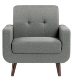 Fitch Gray Textured Fabric Chair