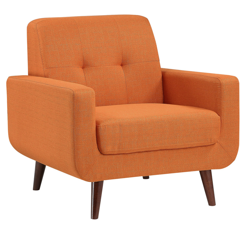 Fitch Orange Textured Fabric Chair
