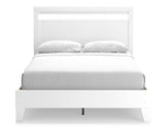 Flannia White Wood Queen Platform Bed with Headboard