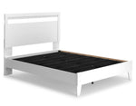 Flannia White Wood Queen Platform Bed with Headboard