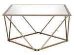 Fogya Mirrored/Champagne Gold Finish Metal Coffee Table