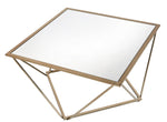 Fogya Mirrored/Champagne Gold Finish Metal Coffee Table