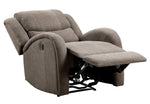 Foxcroft Brown Chenille Fabric Power Recliner