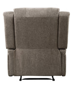 Foxcroft Brown Chenille Fabric Power Recliner