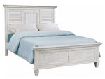 Franco 5-Pc Antique White Wood Queen Panel Bedroom Set